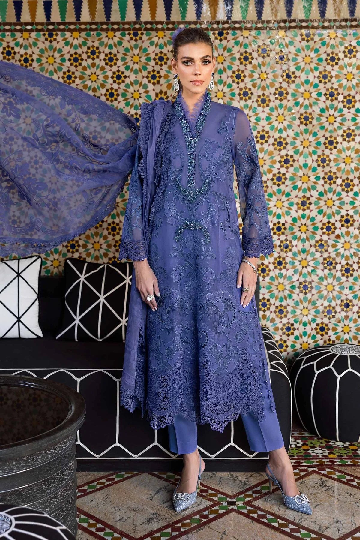 Maria B luxury lawn suits 2025 - 6B