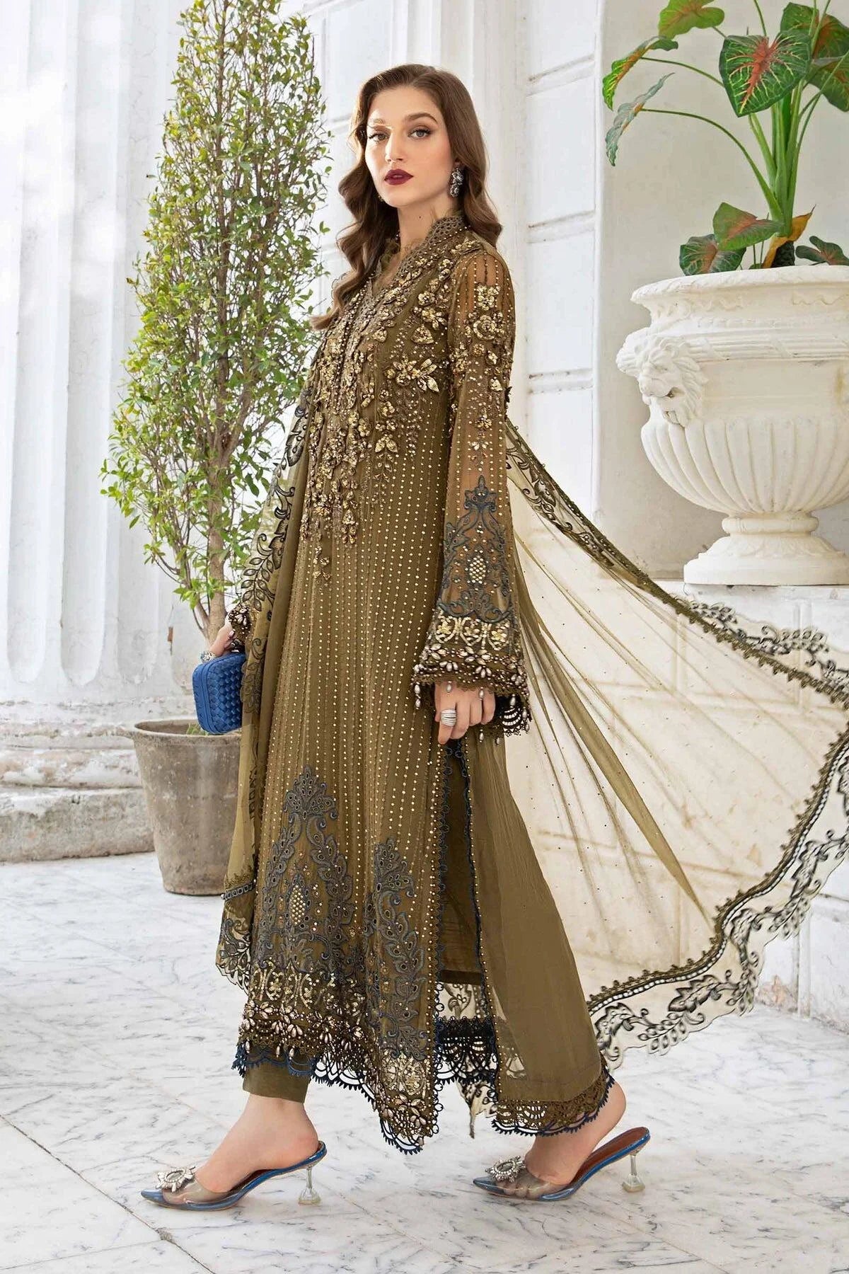 Mpc-24-108 Maria B Embroidered Chiffon Formel Collection 2024