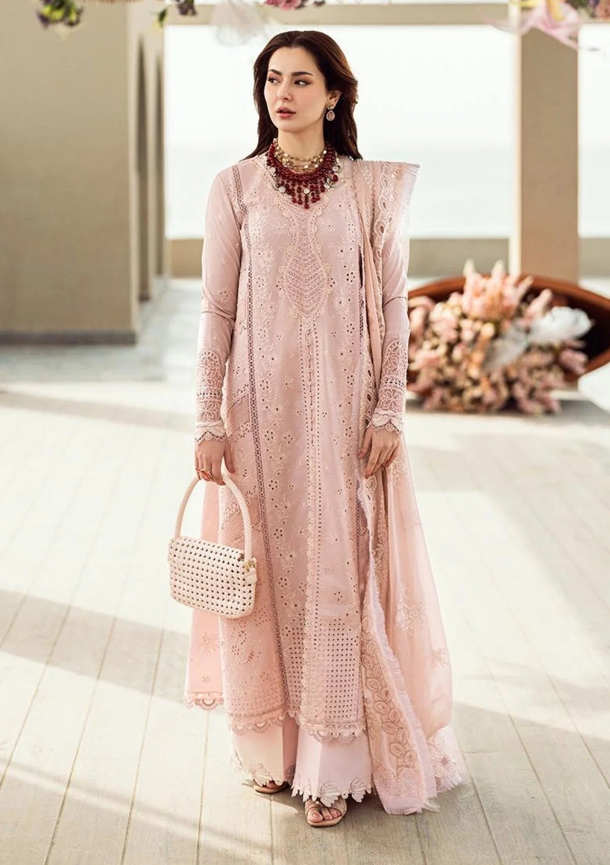 Qalamkar Embroidered Luxury Lawn Collection Unstitched 3Pc Suit